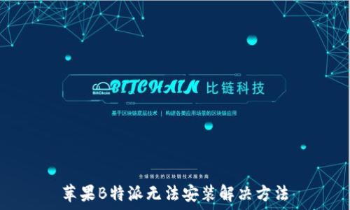   
苹果B特派无法安装解决方法