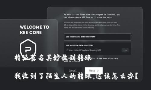 特派莫名其妙收到转账

我收到了陌生人的转账，这该怎么办？